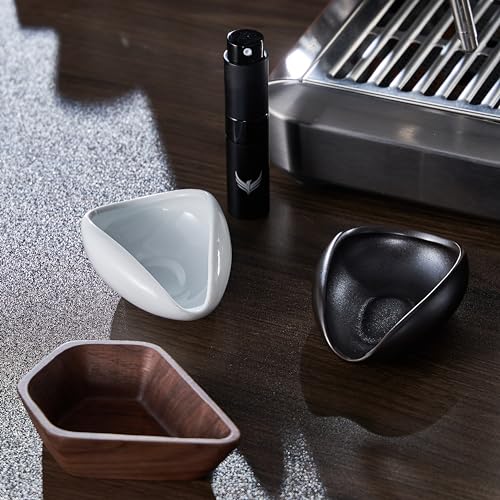 KNODOS Walnut Coffee Bean Dosing Cup and RDT Coffee Spritzer Gift Set Coffee Bar Accessories Wooden Dosing Vessel Single Dose Coffee Measuring Tray Kit - Image 5