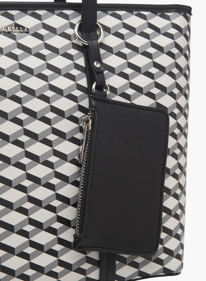 فلورا بيلا من شو إكسبرس Women's Printed Tote Bag with Zip Closure and Coin Pouch