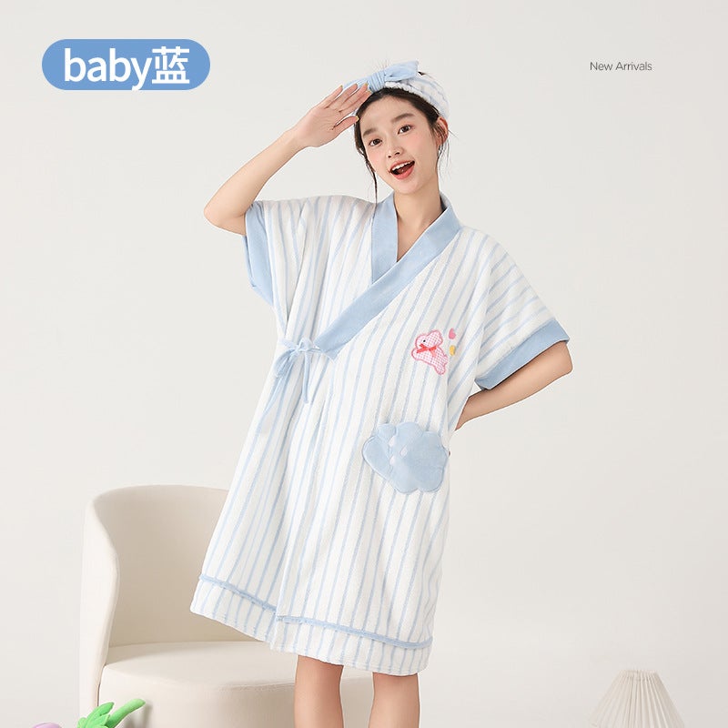 New Style Thickened Bath Towel Girls Can Wear Wrap Cotton Absorbent Quick-Drying Household Nightgown Bathing Bathrobe Bath Skirt - Image 1