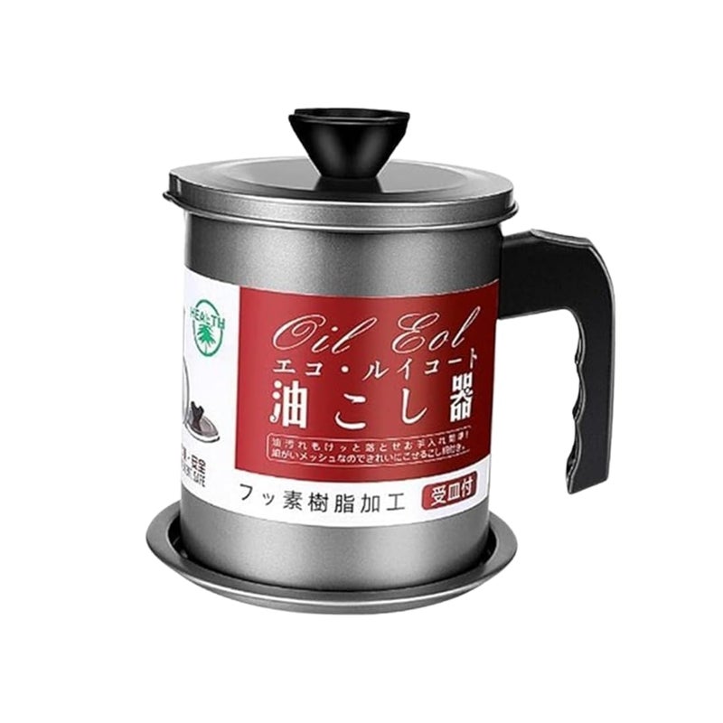 SHREESAMP Stainless Steel Kitchen Oil Filter Tank LeakProof Frying Grease Container With Removable Filter AntiScalding Cooking Strainer and Storage Can - Image 1