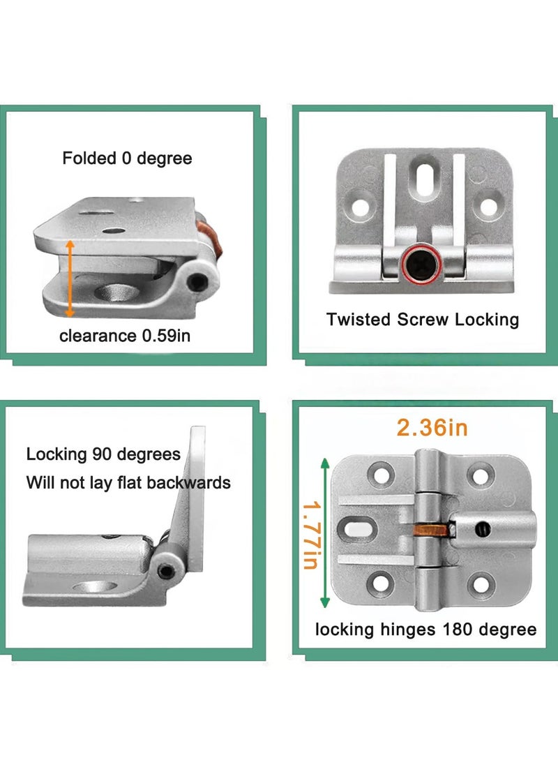 KASTWAVE - Adjustable 180 Degree Hinge,Locking Hinges 90 Degree Folding Table Hinge, 90 Degree Hinge Adjustable Door Hinges,Drop Leaf Table Hinge,Locking Hinges 180 Degree,Adjustable Locking Hinges,Folding Hinge - Image 1