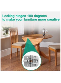 KASTWAVE Adjustable 180 Degree Hinge,Locking Hinges 90 Degree Folding Table Hinge, 90 Degree Hinge Adjustable Door Hinges,Drop Leaf Table Hinge,Locking Hinges 180 Degree,Adjustable Locking Hinges,Folding Hinge  - Image 3