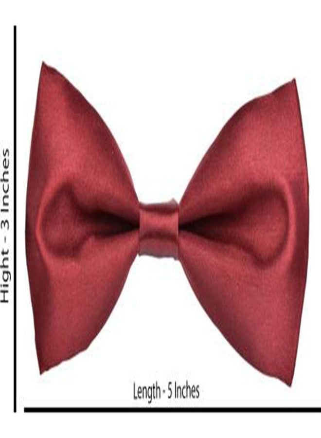 RR DESIGN Suspender and Bow Tie Set for Kids above 5 to 15 yrs - Maroon - Image 1