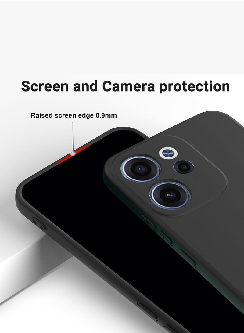 دبليو تيك غطاء حماية من السيليكون السائل الناعم الفاخر لهاتف Oppo Reno15 F 5G 2026 (MCRPSN) - أسود - Image 4