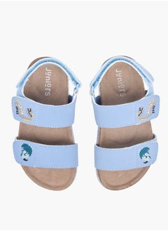 JUNIORS Boys Embroidered Strap Sandals With Hook And Loop Closure  - Image 2
