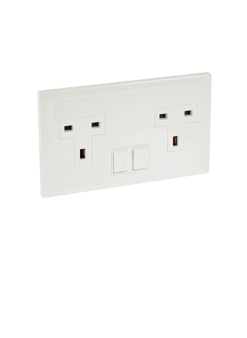 ليجراند بيلانكو مقبس تبديل مزدوج 13A معيار المملكة المتحدة 617146 - Image 1