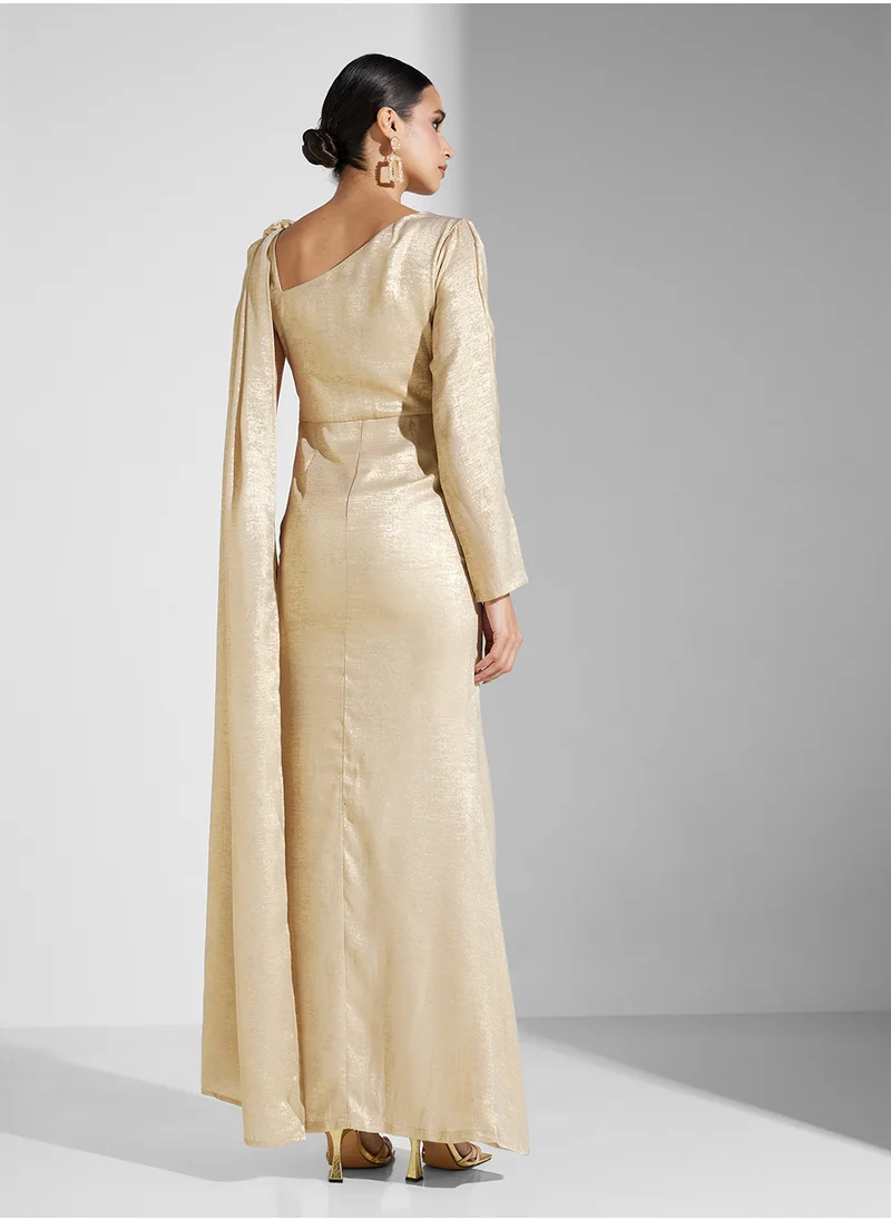 Golden Apple SHIMMER WITH FLOWER MAXI DRESS