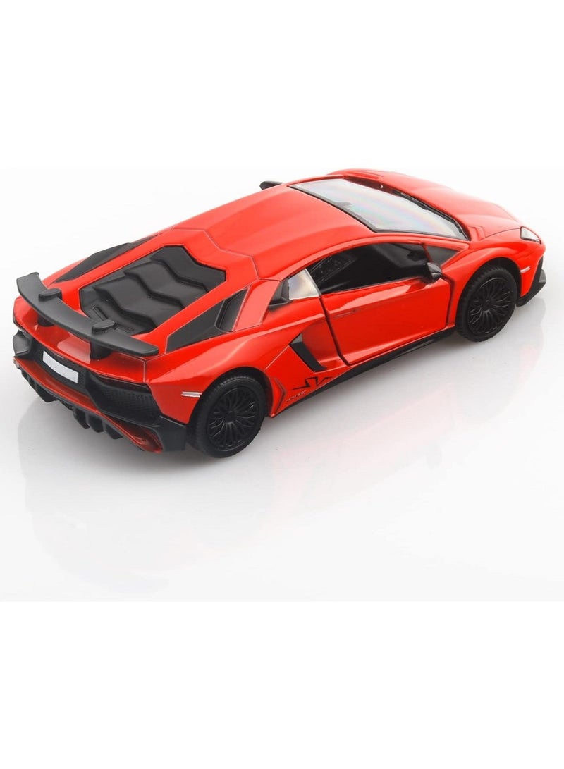 هالامودو 1:36 سبيكة السيارة الرياضية نموذج , سحب لعبة مع فتح الأبواب , ديكور المجمع , نموذج السيارة للأطفال فتى هدية البنت الأحمر , 12.5 سم * 5.5 سم * 3 سم - Image 3