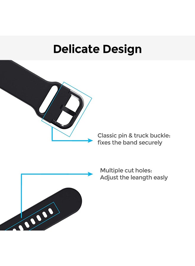 O Ozone Silicone Bands For Samsung Galaxy Watch 7 6 5 4 FE 40mm 44mm 45mm/Galaxy Watch 6 4 Classic 43mm 47mm 42mm 46mm Soft Silicone Sport Strap- white - Image 5