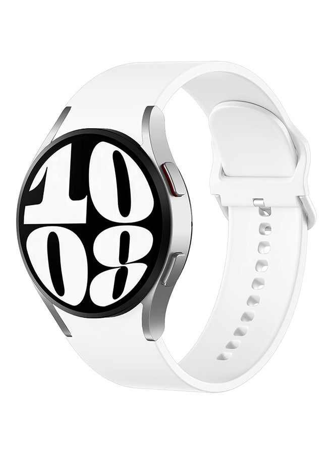 O Ozone Silicone Bands For Samsung Galaxy Watch 7 6 5 4 FE 40mm 44mm 45mm/Galaxy Watch 6 4 Classic 43mm 47mm 42mm 46mm Soft Silicone Sport Strap- white - Image 1