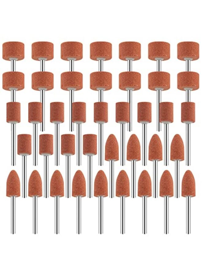 LAMAY 42PCS grinding drill bits for rotary tools, grinding stone grinding drill bits, aluminum oxide, tough enough to remove metal rust/smooth/sharpen, different shapes to meet more needs - Image 1