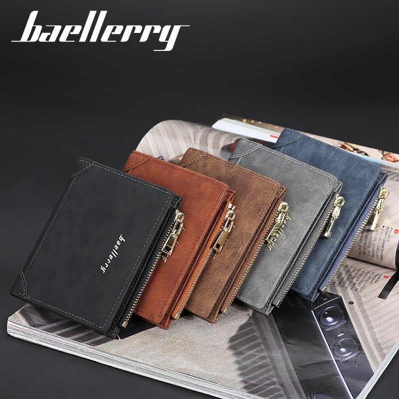 Baellerry Short Men'S Zipper Wallet Vertical Multi-Card Holder Youth Wallet Fashionable Korean Coin Purse For Men - Image 4