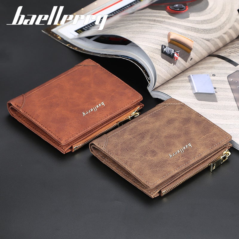 Baellerry Short Men'S Zipper Wallet Vertical Multi-Card Holder Youth Wallet Fashionable Korean Coin Purse For Men - Image 5