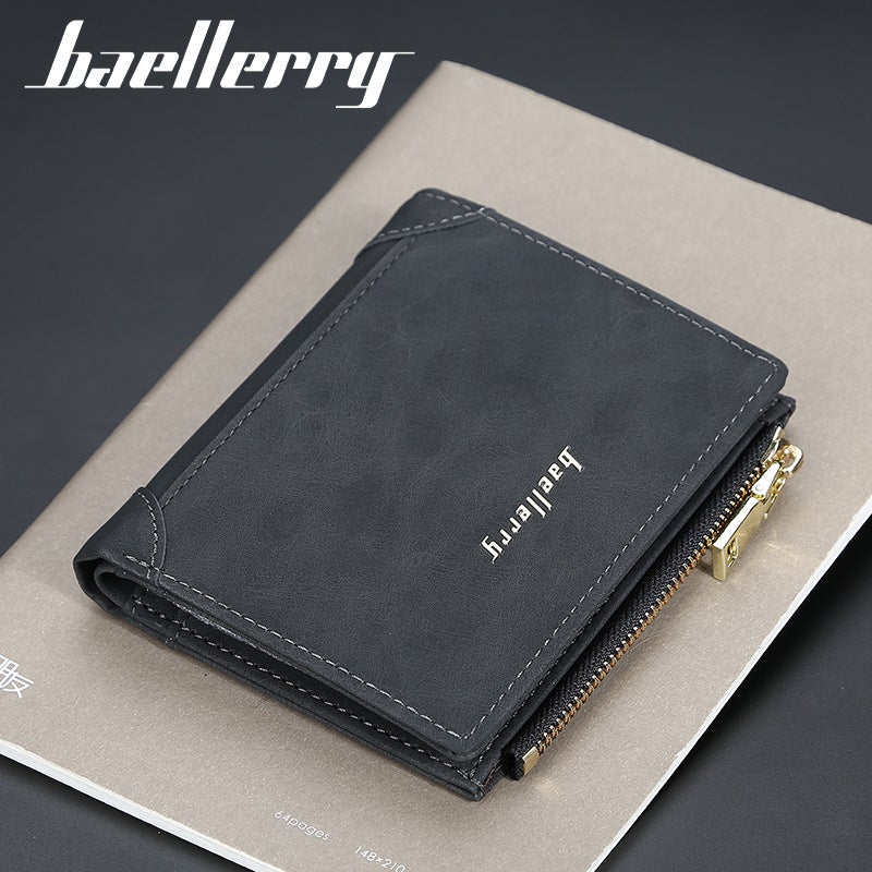 Baellerry Short Men'S Zipper Wallet Vertical Multi-Card Holder Youth Wallet Fashionable Korean Coin Purse For Men - Image 2