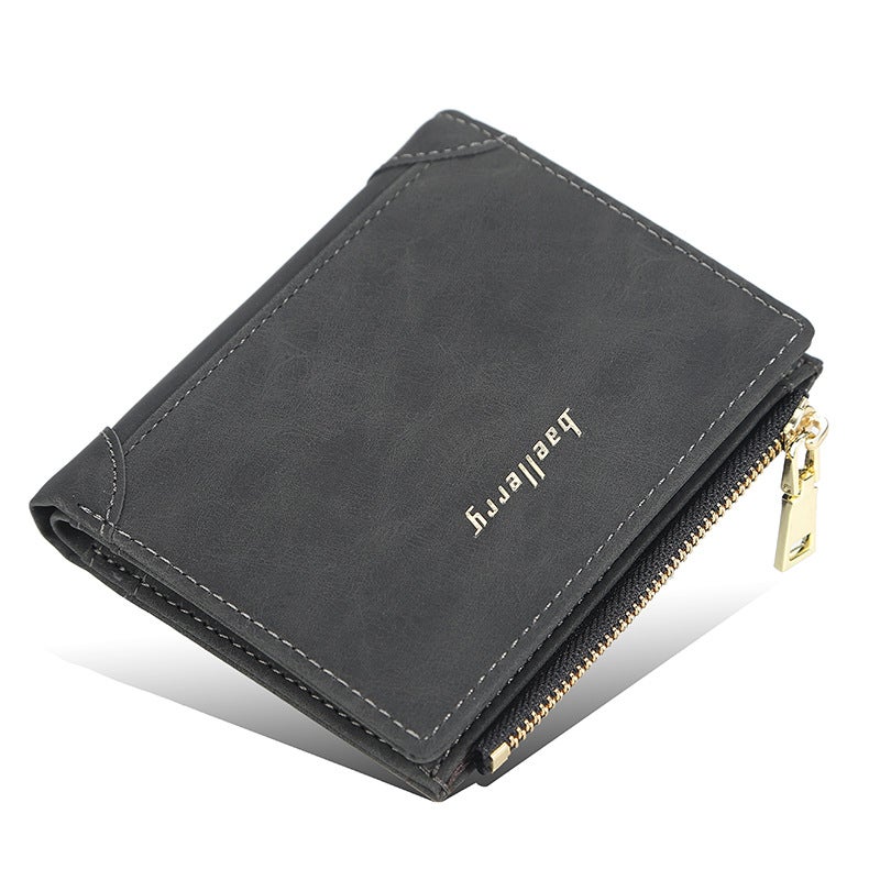 Baellerry Short Men'S Zipper Wallet Vertical Multi-Card Holder Youth Wallet Fashionable Korean Coin Purse For Men - Image 1