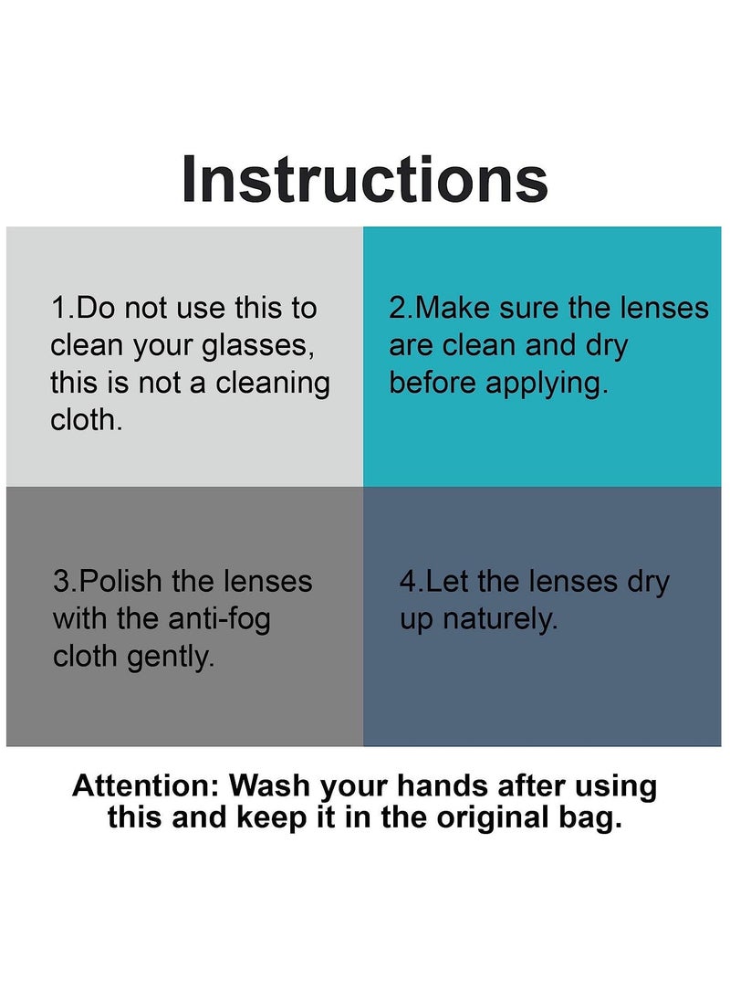 SYOSI - Anti Fog Wipes, 10 PCS Anti-Fog Microfiber Cloth, Nano Anti Fog Cloth Defog Reusable Cleaning Cloth for Glasses Goggles Motorcycle Helmet Eyeglass Camera Lens - Image 1