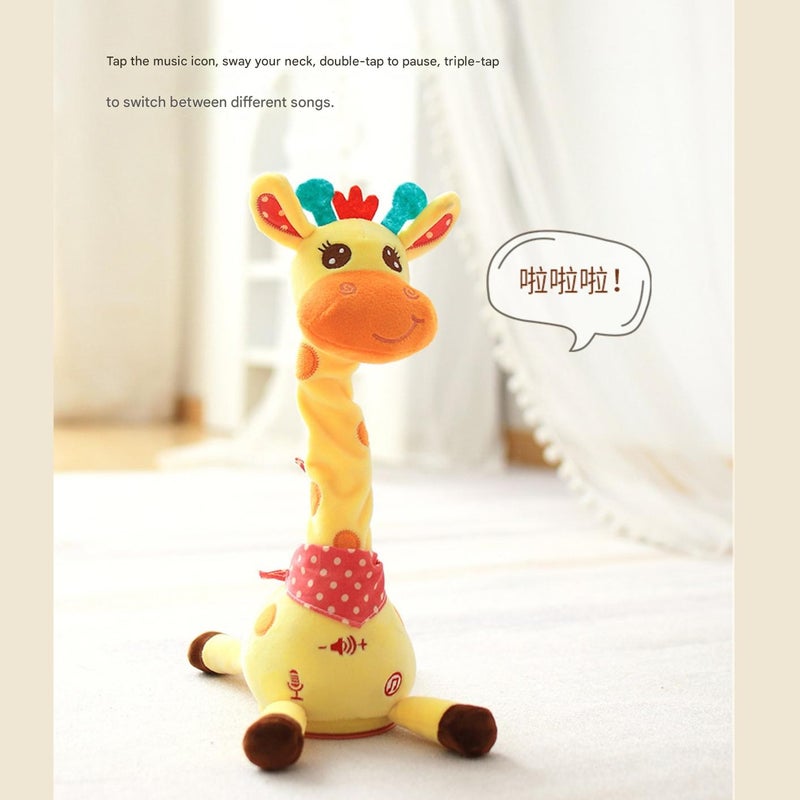 Dancing Giraffe Toy 7.9x13.8 Soft Singing Dancing Giraffe Plush Toy with Volume Adjustment for Baby Girls and Boys - Image 3