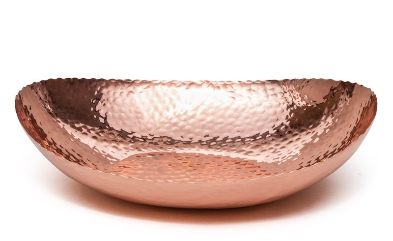 Monarch Abode Decorative Bowl for Home Decor 1275Inch Copper Plated Hand Hammered Key Bowls for Entryway Table Fruit Potpourri Bowl for Centerpiece Modern Catch All Key Holder Bowl
