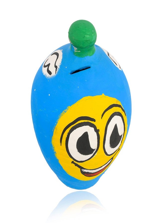 Onlinch Handmade Clay Piggy Bank for Kids | Traditional Gullak Coin Bank | Hand-Painted Terracotta Money Saving Pot | Eco-Friendly & Cute Design for Boys & Girls | Birthday Gift Idea (Design-8) - Image 4