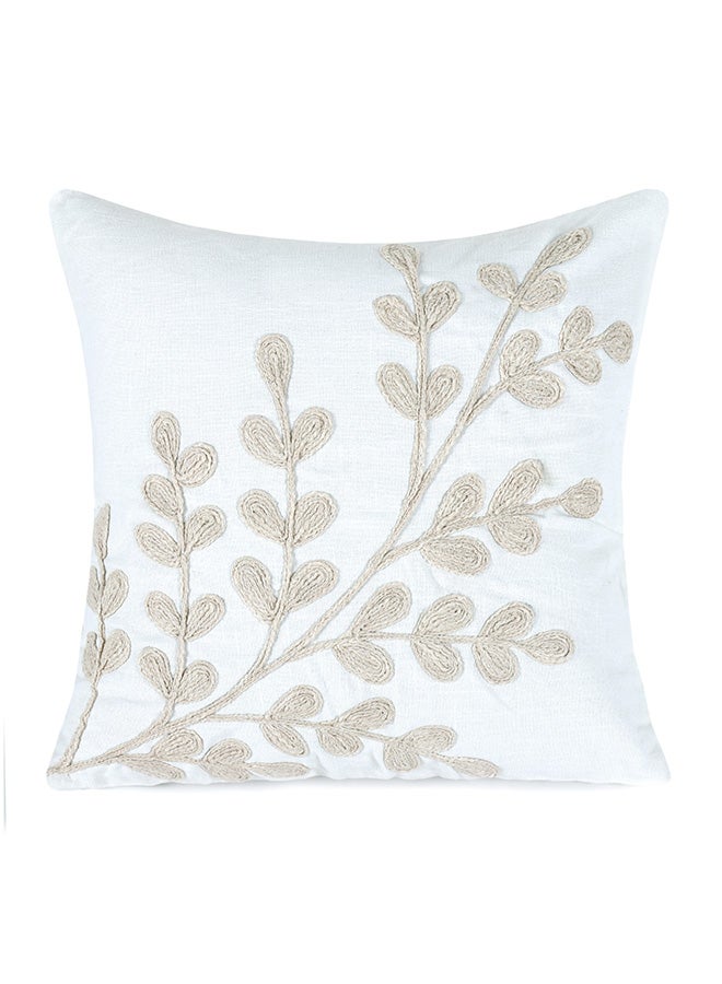 Cottage Embroidered leaf cushion 45*45 cm - Image 1