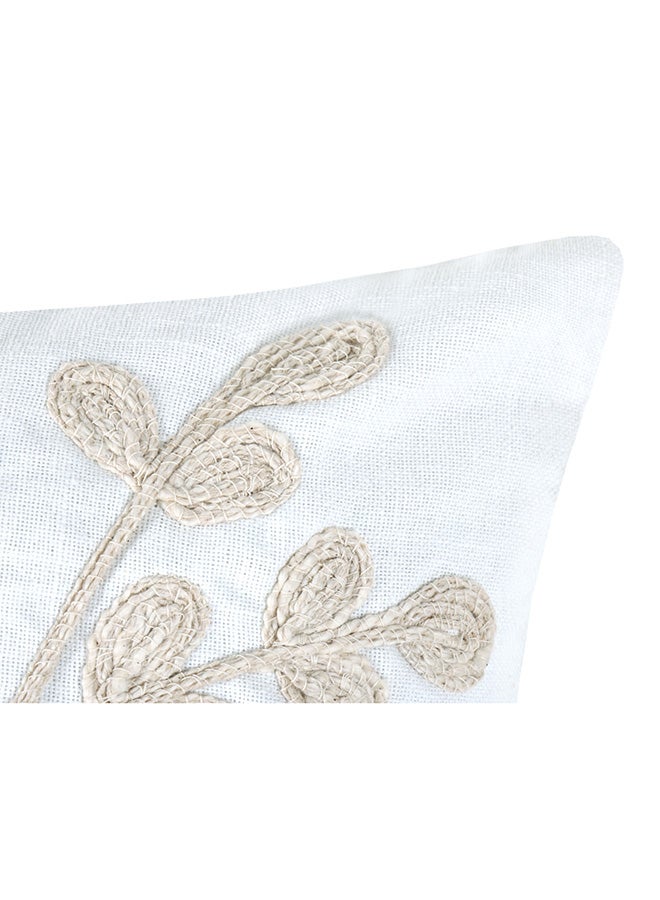 Cottage Embroidered leaf cushion 45*45 cm - Image 3