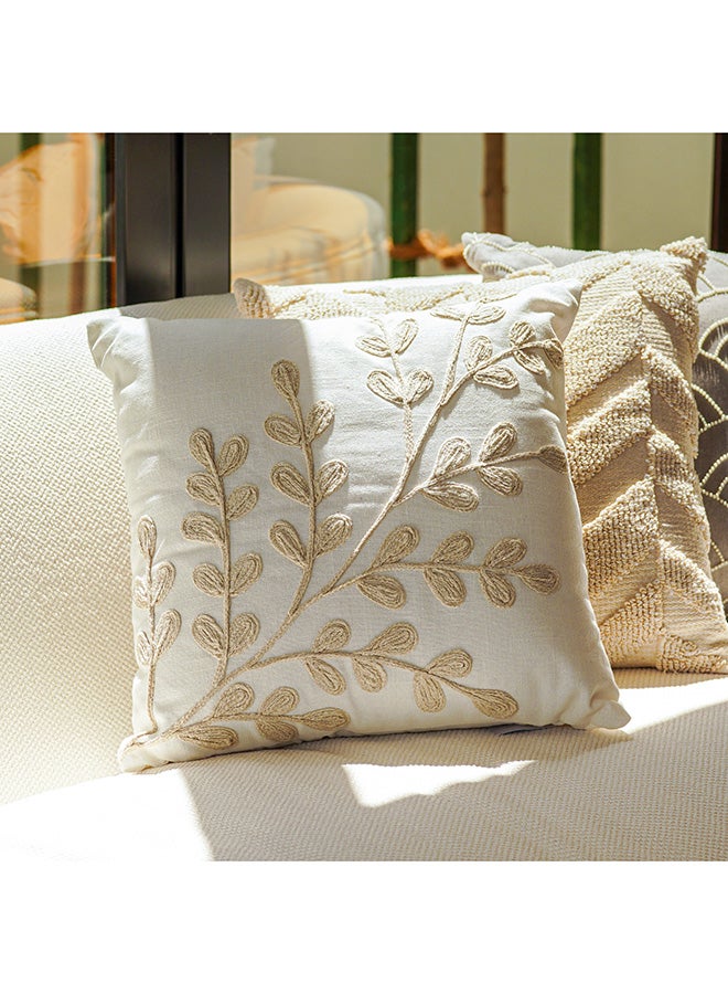 Cottage Embroidered leaf cushion 45*45 cm - Image 4