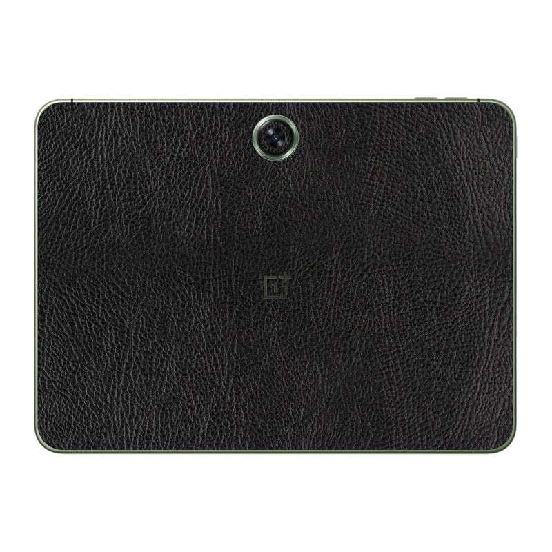Capes Tablet Skins for OnePlus Pad Go | Ultra-Thin Protective Film | Anti-Scratch Vinyl Decal Skin | Not Case/Cover (Black Leather, Back Skin) - Image 1