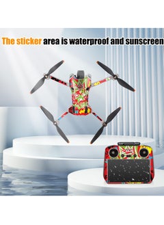 SYOSI Mini 4 Pro Skin Set, PVC Decals for DJI Mini 4 Pro Accessory, Compatible with DJI RC 2 Remote Controller  - Image 3