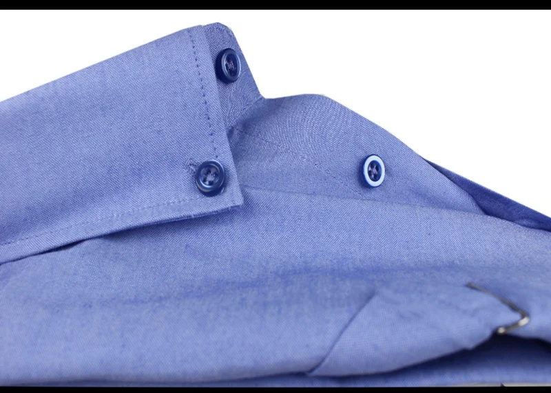 فاريتا Men's Dark Blue Short Sleeved Classic Cut Collar Buttoned Cotton Satin Shirt