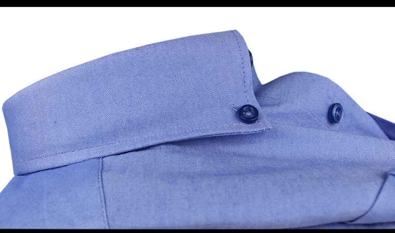 فاريتا Men's Dark Blue Short Sleeved Classic Cut Collar Buttoned Cotton Satin Shirt