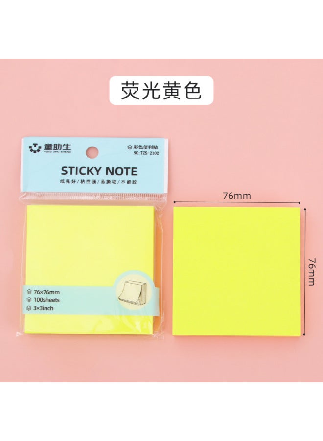 HELPS Morandi Color Sticky Notes Colorful Student Stationery Message Note Notes Office Stickable Hand-tearable Note Paper - Image 1