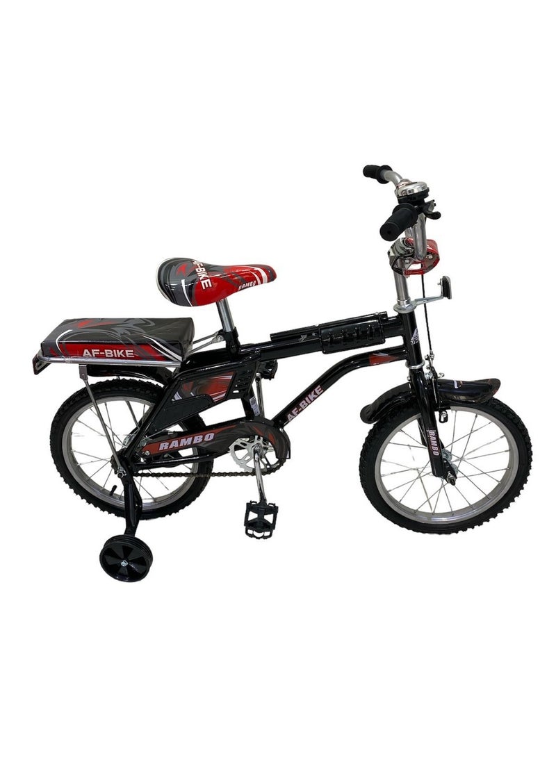 Rambo 16 inch Rambo Bicycle with Double Seat Adjustable Air Tire and Supported Wheels 8 to 10 years old