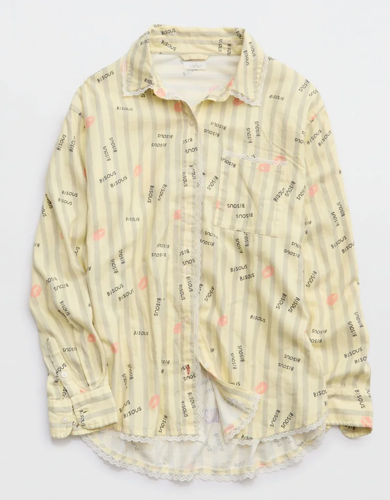 Aerie  Aerie Flannel Pajama Shirt for Women | Best Price UAE