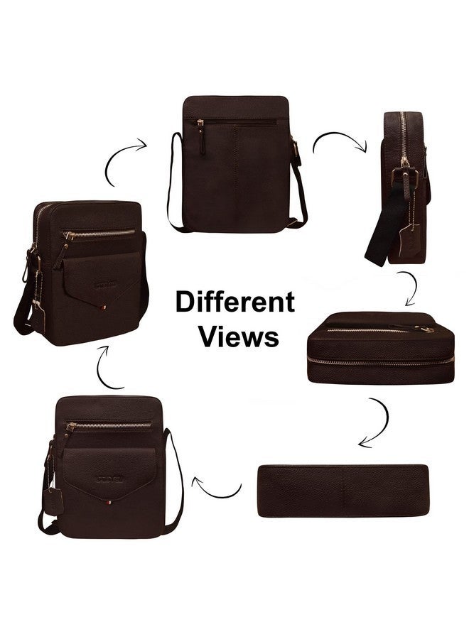 ABYS Genuine Leather Coffee Neck Pouch For Men And Women (IN05CF) - Image 4