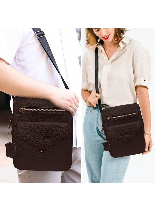 ABYS Genuine Leather Coffee Neck Pouch For Men And Women (IN05CF) - Image 2