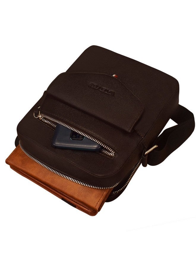 ABYS Genuine Leather Coffee Neck Pouch For Men And Women (IN05CF) - Image 5