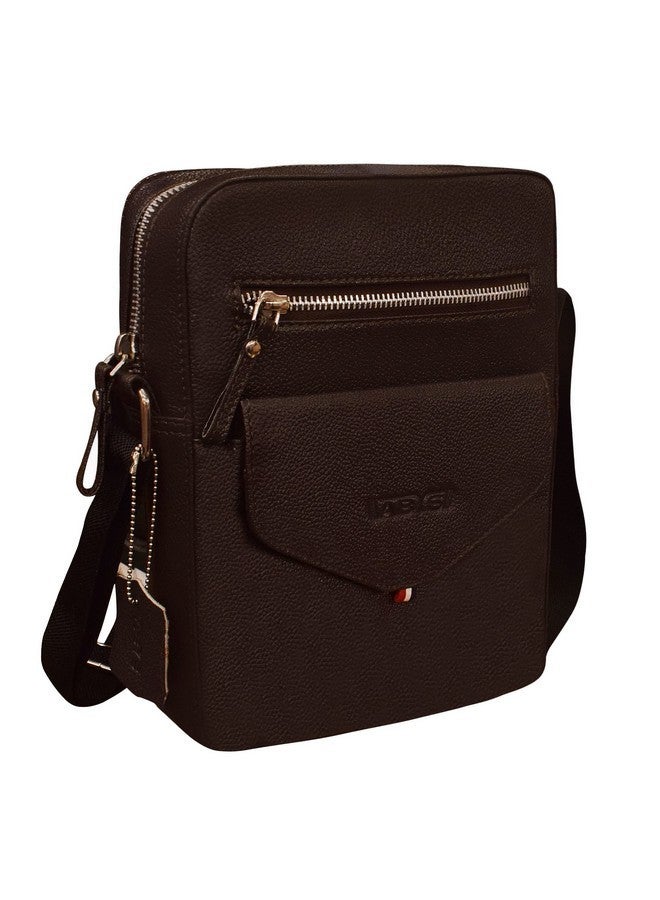 ABYS Genuine Leather Coffee Neck Pouch For Men And Women (IN05CF) - Image 1