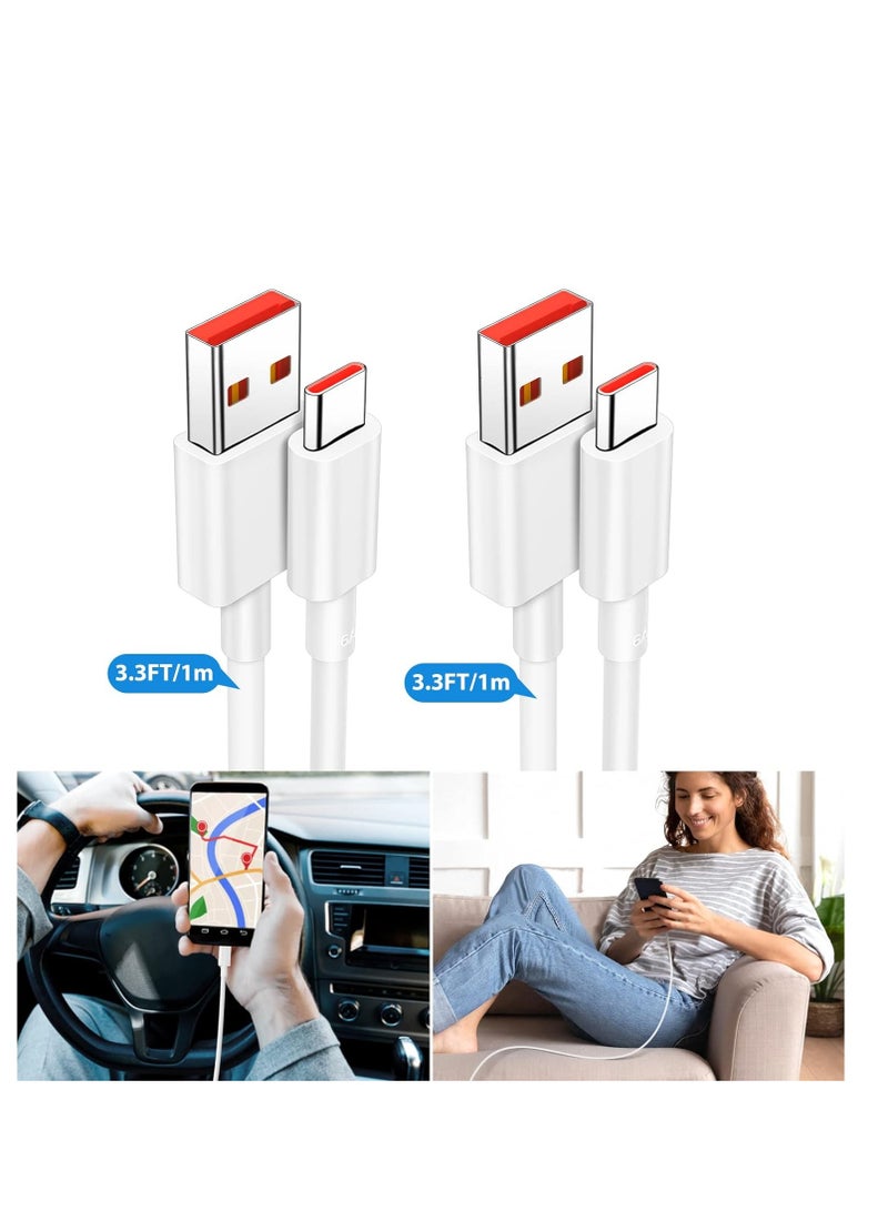 2Packs USB C Charger Cable 1M for Xiaomi 14T Pro, Fast Charger Cable 120W 3A, 67W Turbo Charging Cable Type C Cable for Redmi Note 14 13 12 Pro 11 10 Pro POCO X6 X6 Pro M6 Xiaomi 14 15 13 Pro 13 12T - Image 1