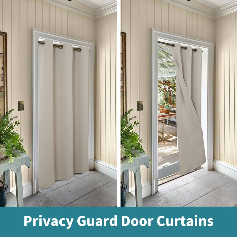 BGment بجلات جمل باب الستار 80 بوصة الطول للدخول غرفة نوم خزانة الستار الخصوصية الحرارية معزول معزول الغرفة المقسم لفصل الغرفة 1 لوحة 34 بوصة - Image 5