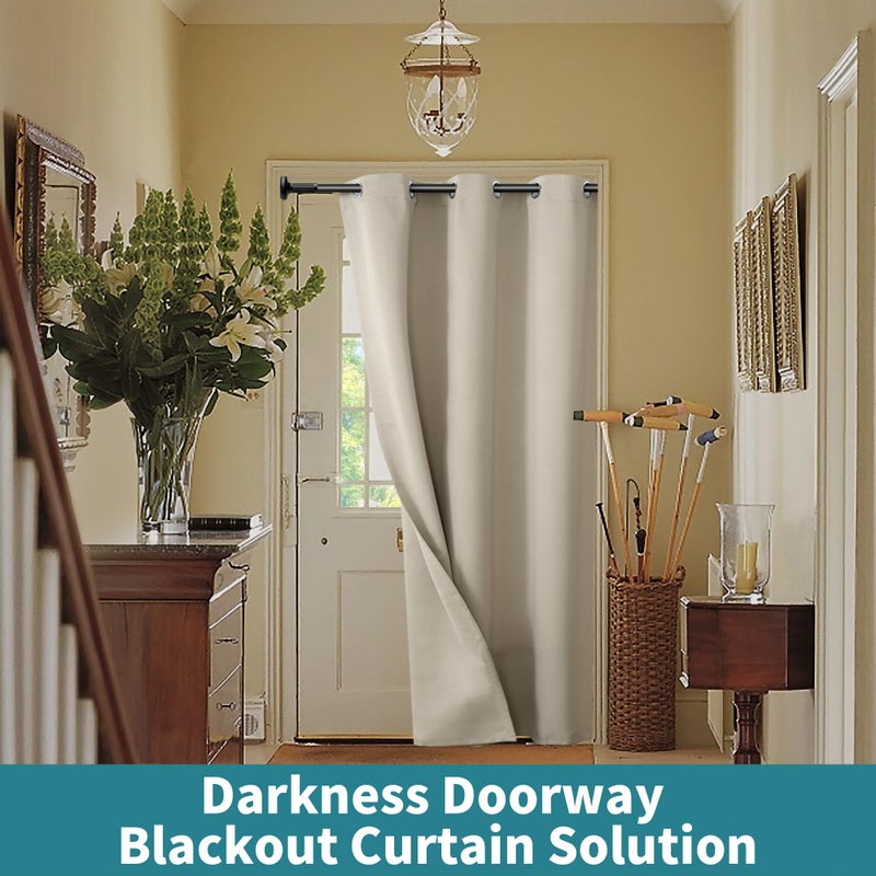 BGment بجلات جمل باب الستار 80 بوصة الطول للدخول غرفة نوم خزانة الستار الخصوصية الحرارية معزول معزول الغرفة المقسم لفصل الغرفة 1 لوحة 34 بوصة - Image 4