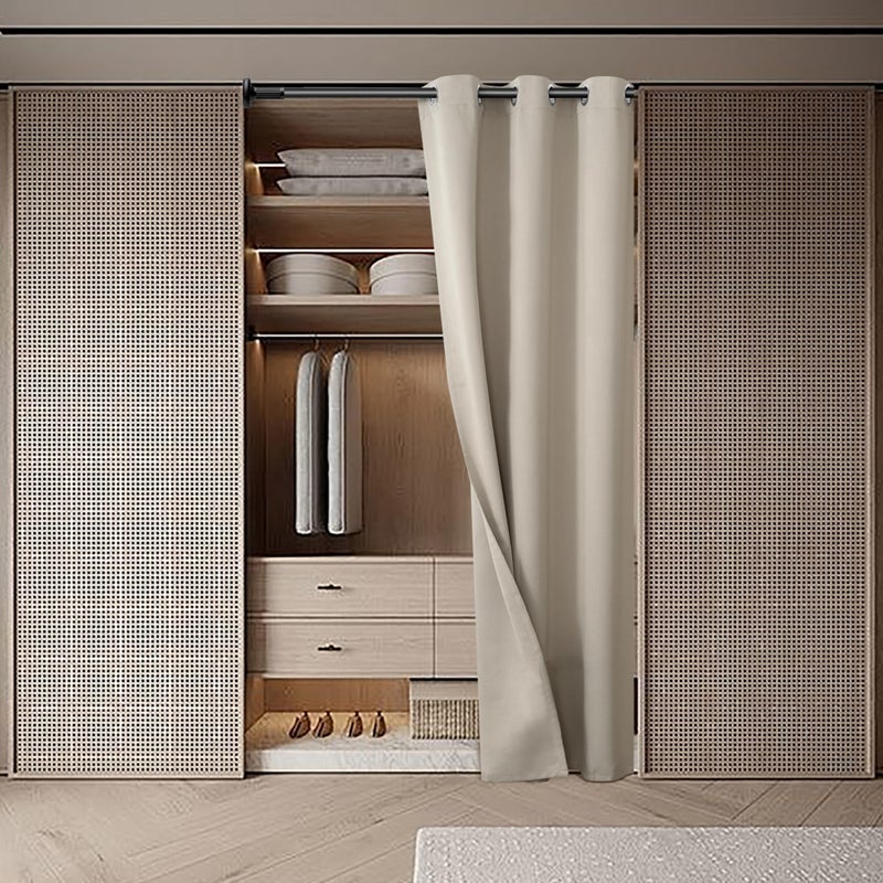 BGment بجلات جمل باب الستار 80 بوصة الطول للدخول غرفة نوم خزانة الستار الخصوصية الحرارية معزول معزول الغرفة المقسم لفصل الغرفة 1 لوحة 34 بوصة - Image 2