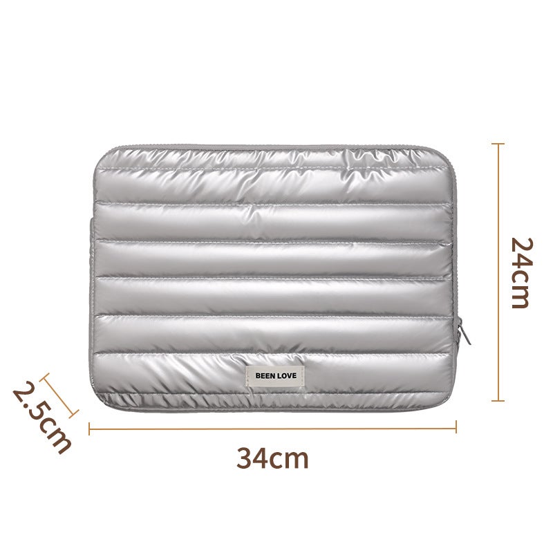 New down Cloth Computer Sleeve Baby Velvet Bubble Wrap Computer Bag 13.3inch / 14inch Computer Sleeve Bag - Image 1