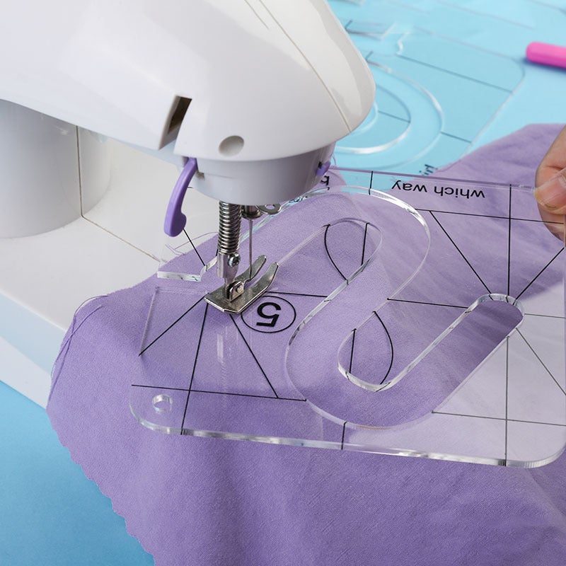 Acrylic Diy Sewing Patchwork Ruler Special-Shaped Hollow Sewing Template Presser Foot Kit Patchwork Template Combination - Image 4