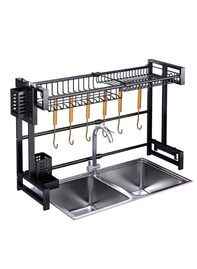 DubaiGallery Multi Purpose Over The Sink Dish Drying Storage Rack Moisture Proof Kitchen Organizer Rack With Place Firmly Design For Plates Bowls Cups Cutlery Sponge Soap Holder Space Saving - Image 4
