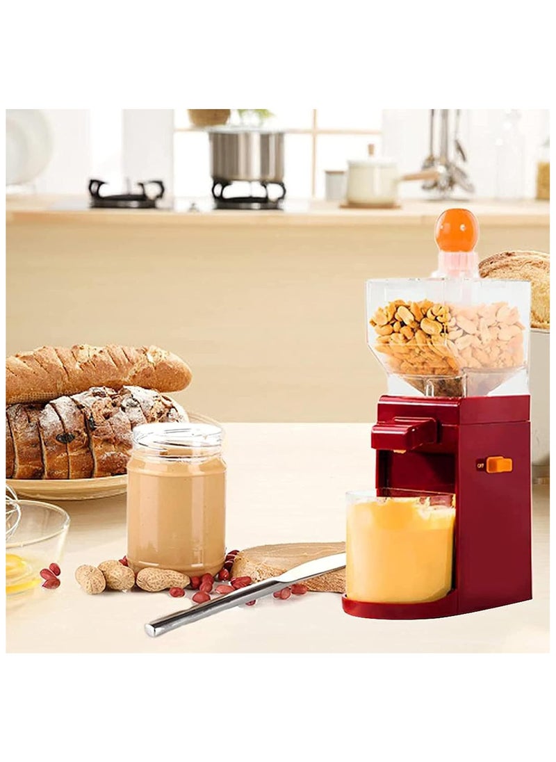 Household Peanut Grinder, Mini Peanut Butter Machine Electric Grain Grinder with Non-Slip Base for Almonds Coffee Bean Grinder