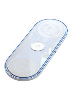 Portable Wireless Charger Wireless Charging Station 3 In 1 Wireless Charger For Multiple Devices 15W Wireless Charger Compatible With IOS/Android/ IWatch/Airpods