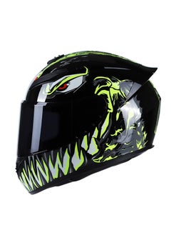 M Size Unisex-Adult Full Face Motorcycle Helmet Moped Street,Bike Racing Crash Helmet,with Venom Pattern