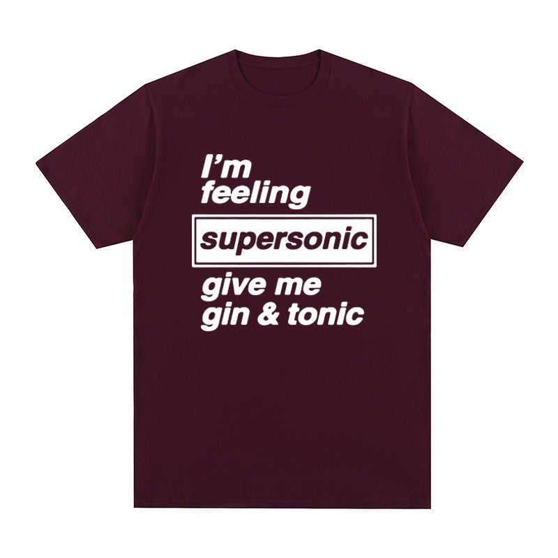 Oasis Band Logo Vintage T-Shirt Feeling Give Me Rock Liam Ga - Image 1
