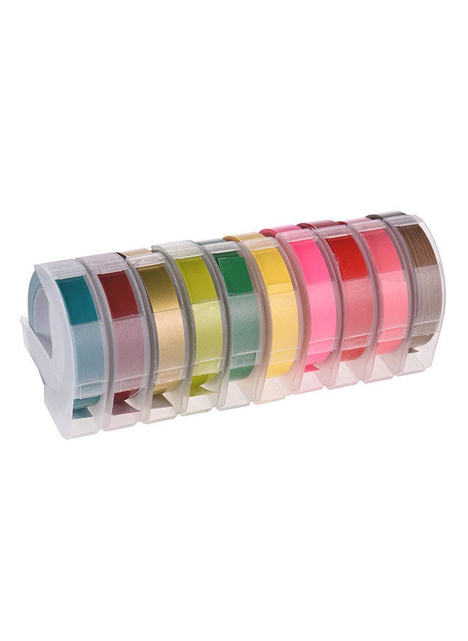 Generic 3D Plastic Embossing Label Tape Refill for DYMO 12965 1610 Label Maker with 3/8 Inch * 9.8 feet, 10 Roll (Random Color Delivery)  - Image 2