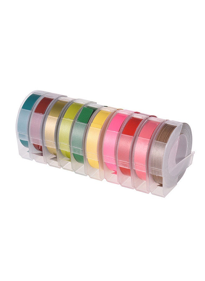 Generic 3D Plastic Embossing Label Tape Refill for DYMO 12965 1610 Label Maker with 3/8 Inch * 9.8 feet, 10 Roll (Random Color Delivery)  - Image 4